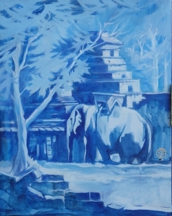 Elephants At Sri-Satchanalai, Thailand  Version 1  2018